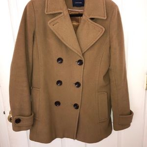 Lands End Tan Peacoat